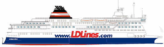 La Ligne de Ferry de LD - la Croix dirige le service de ferry entre LeHavre et Portsmouth